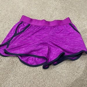 This pair of shorts has biker shorts underneath and is breathable